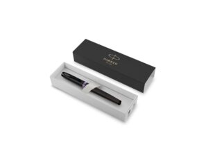 Перьевая ручка Parker IM Vibrant Rings Flame Amethyst Purple, стержень:F, цвет чернил: blue, в подарочной упаковке. — изображение 6