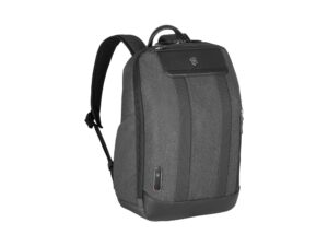 Рюкзак VICTORINOX Architecture Urban2 City Backpack 14'', серый, полиэстер / кожа, 30x19x42 см, 17 л — изображение 2