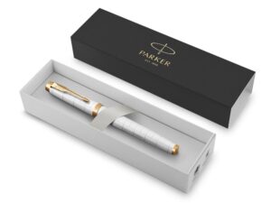 Перьевая ручка Parker IM Premium F318  Pearl GT,перо: F, цвет чернил: blue, в подарочной упаковке. — изображение 2