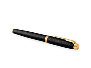 Перьевая ручка Parker IM Premium Black GT, перо: F, цвет чернил: blue, в подарочной упаковке. — изображение 3