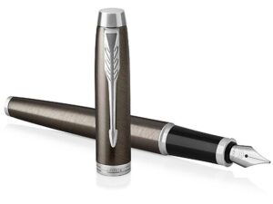 Перьевая ручка Parker IM Metal Core Dark Espresso CT, перо: F, цвет чернил: blue, в подарочной упаковке. — изображение 4