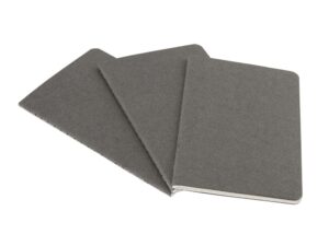 Записная книжка Moleskine Cahier (в линейку, 3 шт.), Pocket (9х14см), серый — изображение 2