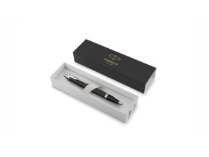 Шариковая ручка Parker IM Mat Black CT лак матовый, стержень: M, цвет чернил: blue, в подарочной упаковке. — изображение 3