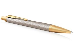 Шариковая ручка Parker IM Premium Warm Silver (grey)  GT, стержень: M, цвет чернил: blue, в подарочной упаковке. — изображение 3