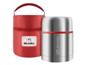 Термос для еды Relaxika 301 в чехле, 500 мл, стальной — изображение 10