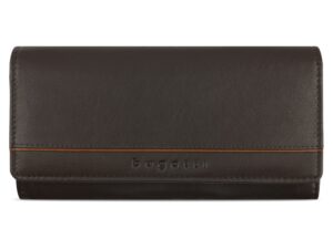 Кошелёк женский BUGATTI Banda, с защитой RFID, коричневый, кожа/полиэстер, 18,5х2,5х9,5 см — изображение 2