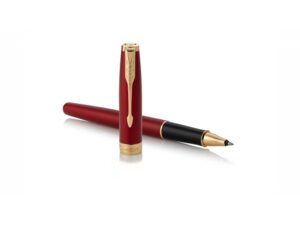 Ручка-роллер Parker Sonnet Red Intense GT, стержень: F, цвет чернил: black, в подарочной упаковке — изображение 3