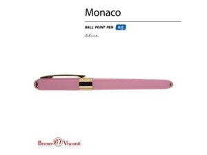 Ручка пластиковая шариковая Monaco, 0,5мм, синие чернила, розовый — изображение 2