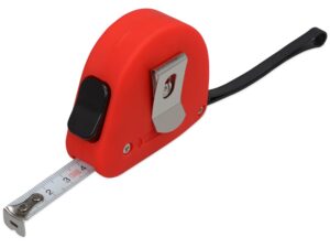Рулетка 3м Meter, софт-тач, красный — изображение 2
