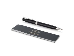 Ручка шариковая Parker Sonnet Core Black Lacquer CT, черный/серебристый — изображение 3