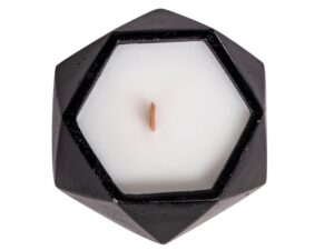 Свеча в декоративном стакане Geometry, черный — изображение 4