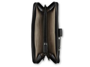 Кошелёк женский BUGATTI Elsa с ключницей, с RFID, чёрный, воловья кожа/полиэстер, 18,7х3х10,7 см — изображение 4