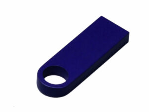 USB 2.0-флешка на 4 Гб с мини чипом и круглым отверстием, синий — изображение 2