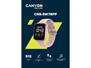 Смарт-часы со встроенным плеером Canyon SaltSW-78, розовый (Р) — изображение 5