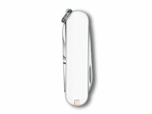 Нож-брелок VICTORINOX Classic SD Colors Falling Snow, 58 мм, 7 функций, белый — изображение 3