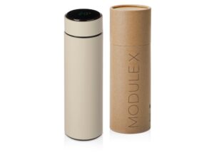 Вакуумный термос Module X с индикатором температуры, 500 мл, тубус, бежевый