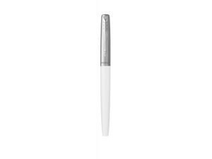 Перьевая ручка Parker Jotter White CT перо:F, цвет чернил: blue, в подарочной упаковке — изображение 4