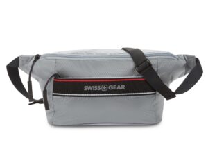 Сумка на пояс SWISSGEAR, светло-серая, полиэстер с плетением рип-стоп, 38 x 5 x 15 см — изображение 3