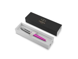 Шариковая ручка Parker Jotter, цвет MAGENTA, цвет чернил синий, толщина линии M , в подарочной коробке — изображение 2