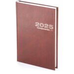 Ежедневник А5 датированный Бумвинил 2025, коричневый