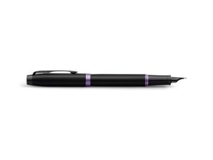Перьевая ручка Parker IM Vibrant Rings Flame Amethyst Purple, стержень:F, цвет чернил: blue, в подарочной упаковке. — изображение 4