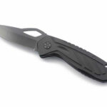 Нож складной Stinger, 80 мм, (чёрный), материал рукояти: алюминий (чёрный)