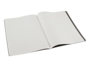 Записная книжка Moleskine Cahier (нелинованный, 3 шт.), ХLarge (19х25см), серый — изображение 3