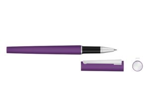 Ручка металлическая роллер Brush R GUM soft-touch с зеркальной гравировкой, фиолетовый — изображение 2