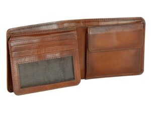 Портмоне BUGATTI Domus, с RFID защитой, коньячный цвет, натуральная воловья кожа, 12х1,5х9,2 с — изображение 2