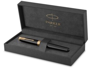Ручка-роллер Parker Sonnet Black Lacquer GT, стержень: F, цвет чернил: black, в подарочной упаковке — изображение 2