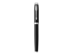 Перьевая ручка Parker IM Metal Black CT (глянцевый черный лак),  перо: F, цвет чернил: blue, в подарочной упаковке. — изображение 3