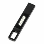 USB 2.0- флешка на 32 Гб c подсветкой логотипа Hook LED, темно-серый, белая подсветка