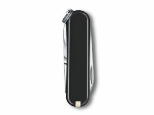 Нож-брелок VICTORINOX Classic SD Colors Dark Illusion, 58 мм, 7 функций, чёрный — изображение 3