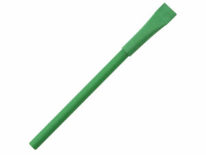 Ручка картонная с колпачком Recycled, зеленый классик