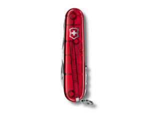 Нож перочинный VICTORINOX Huntsman, 91 мм, 15 функций, полупрозрачный красный — изображение 3