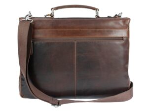 Портфель BUGATTI Romano 15'', коричневый, натуральная воловья кожа, 40х12х30 см — изображение 2
