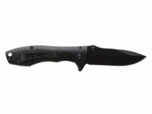 Нож складной Stinger, 80 мм, (чёрный), материал рукояти: сталь/эбеновое дерево (коричневый) — изображение 3