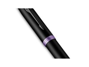 Перьевая ручка Parker IM Vibrant Rings Flame Amethyst Purple, стержень:F, цвет чернил: blue, в подарочной упаковке. — изображение 5