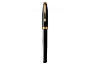 Ручка-роллер Parker Sonnet Black Lacquer GT, стержень: F, цвет чернил: black, в подарочной упаковке — изображение 4