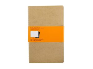 Записная книжка Moleskine Cahier (в линейку, 3 шт.), Large (13х21см), бежевый — изображение 3
