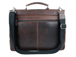 Портфель BUGATTI Romano 15'', коричневый, натуральная воловья кожа, 39х8х30 см — изображение 2