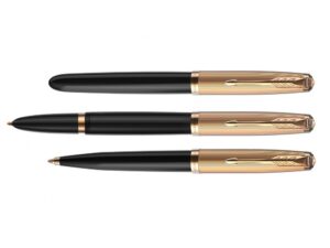 Шариковая ручка Parker 51 DELUXE BLACK GT, стержень: M, цвет чернил: black, в подарочной упаковке. — изображение 7