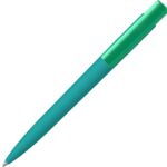 Шариковая ручка RECYCLED PET PEN PRO K transparent GUM soft-touch, бирюзовый