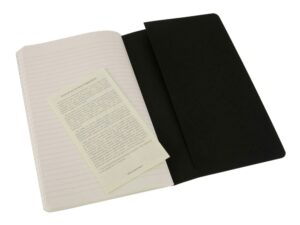 Записная книжка Moleskine Cahier (в линейку, 3 шт.), Large (13х21см), черный — изображение 3