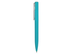 Ручка шариковая пластиковая Bon с покрытием soft touch, бирюзовый — изображение 3