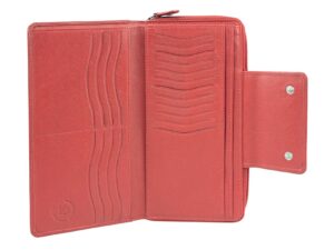 Кошелёк BUGATTI Vertice, красный, натуральная воловья кожа, 19,2х3х10,5 см — изображение 3