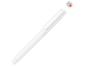 Капиллярная ручка в корпусе из переработанного материала rPET RECYCLED PET PEN PRO FL, белый с оранжевым