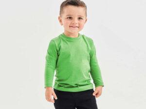 Футболка Baby  детская с длинным рукавом, травянисто - зеленый — изображение 5