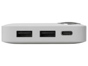 Внешний аккумулятор с дисплеем Mild, 10 000 mAh, белый — изображение 7