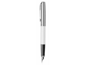 Перьевая ручка Parker Jotter White CT перо:F, цвет чернил: blue, в подарочной упаковке — изображение 3
